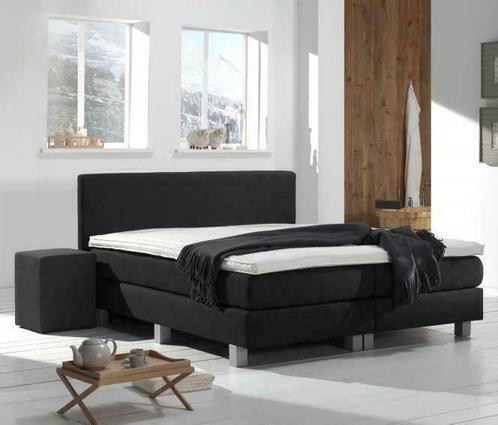 Boxspring Victory - 90 x 200 - Chicago Anthracite €279,-, Huis en Inrichting, Slaapkamer | Boxsprings, 90 cm, 200 cm, Wit, Crème