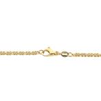 Gouden vierkante koningsschakel ketting | 91 cm, Ophalen of Verzenden, Gebruikt, Overige kleuren, Goud
