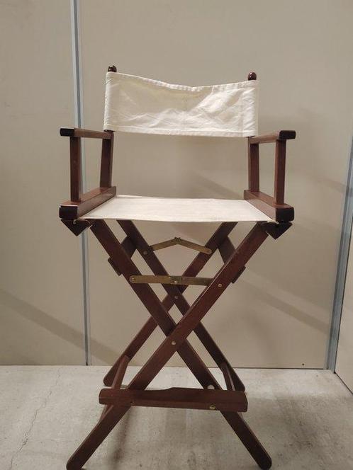 Stoel - Directeursstoel - Hout, Metaal, Textiel - Zet, Antiek en Kunst, Curiosa en Brocante