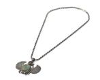 Egyptische faience scarabee sterling zilver aan collier, Gebruikt