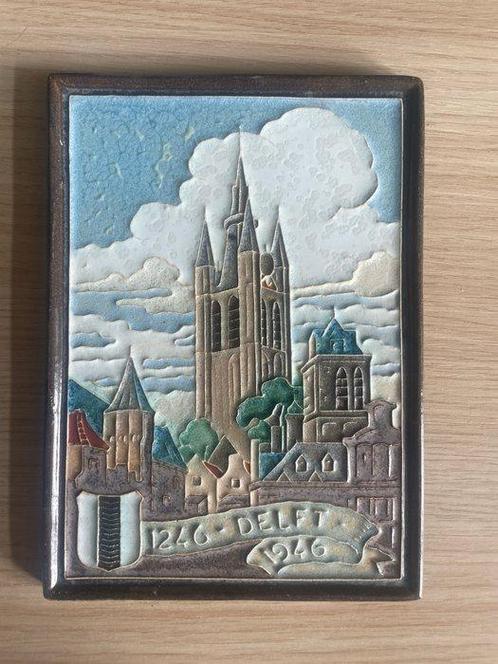Tegel - De Porceleyne Fles, Delft - 1940-1960 - 4 cloisonné, Antiek en Kunst, Antiek | Glas en Kristal