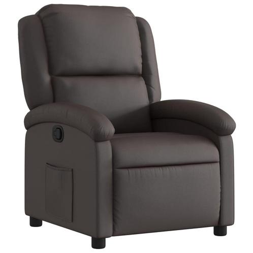 Luxe Relaxfauteuil Leer Donkerbruin | Tweedekansje | OP=OP, Huis en Inrichting, Fauteuils, 50 tot 75 cm, 75 tot 100 cm, Nieuw