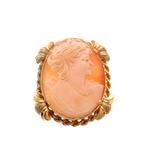 18 Krt. Gouden broche/hanger met camee | Antiek (vintage), Ophalen of Verzenden, Gebruikt, Goud, Overige merken