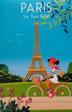 Delerue - Original Travel Poster - PARIS -  La tour Effel