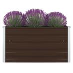 vidaXL Plantenbak verhoogd 100x100x45 cm gegalvaniseerd, Tuin en Terras, Bloembakken en Plantenbakken, 100 cm of meer, Verzenden