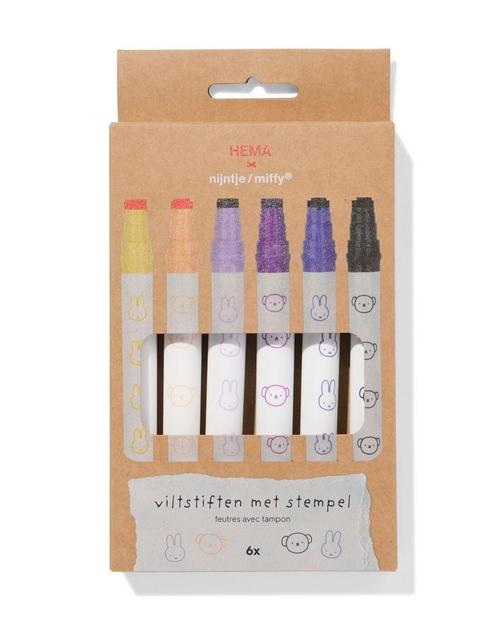 HEMA Nijntje viltstifen met stempel - 6 stuks, Hobby en Vrije tijd, Knutselen, Nieuw, Verzenden
