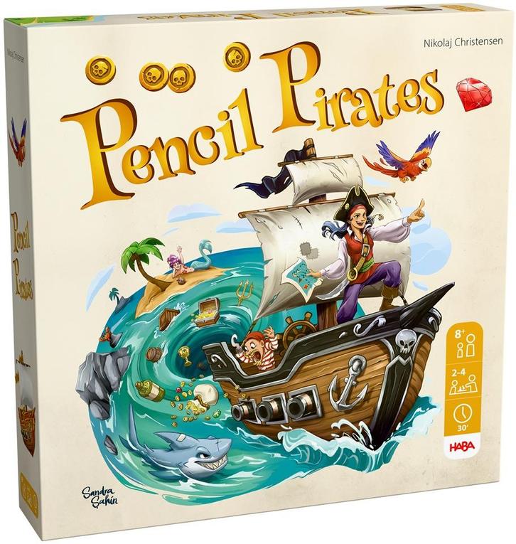 Potlood Piraten - Familiespel | Haba - Kinderspellen, Hobby en Vrije tijd, Gezelschapsspellen | Bordspellen, Nieuw, Verzenden