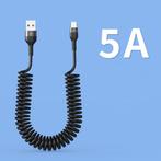 USB-C Spiraal Oplaadkabel - 80 cm - Type C Oplader Data, Verzenden, Nieuw