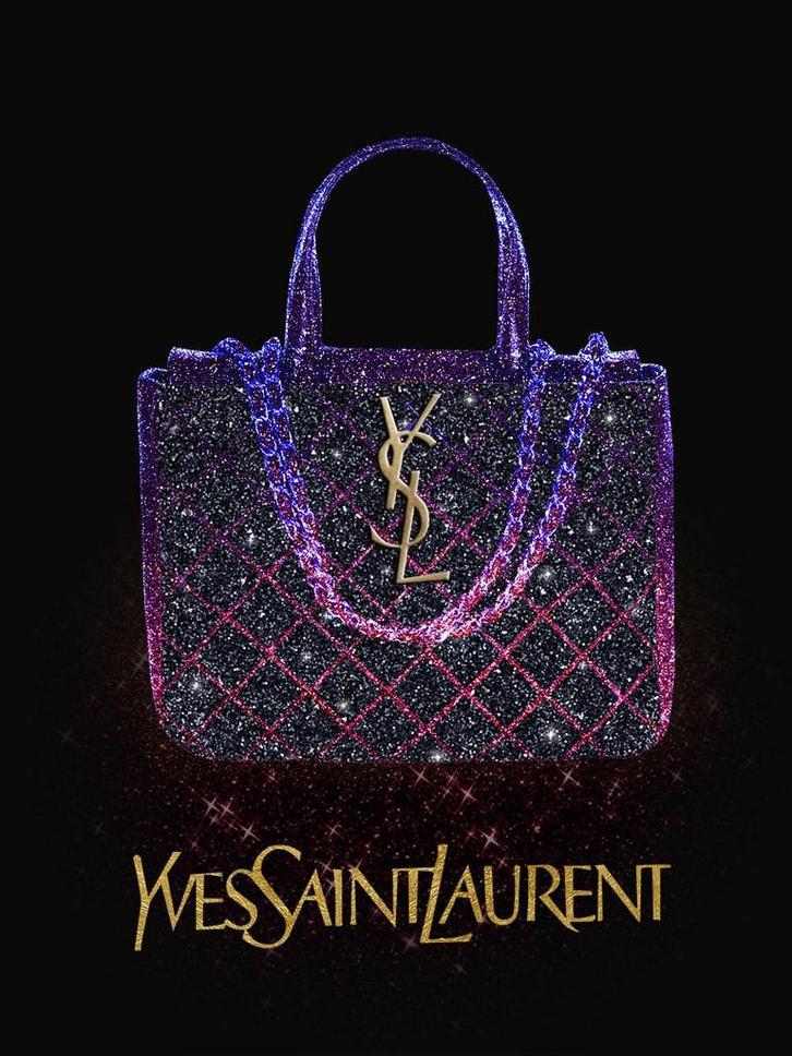 Glasschilderij YvesSaintLaurent tas | 215, Huis en Inrichting, Woonaccessoires | Overige, Nieuw, Ophalen of Verzenden