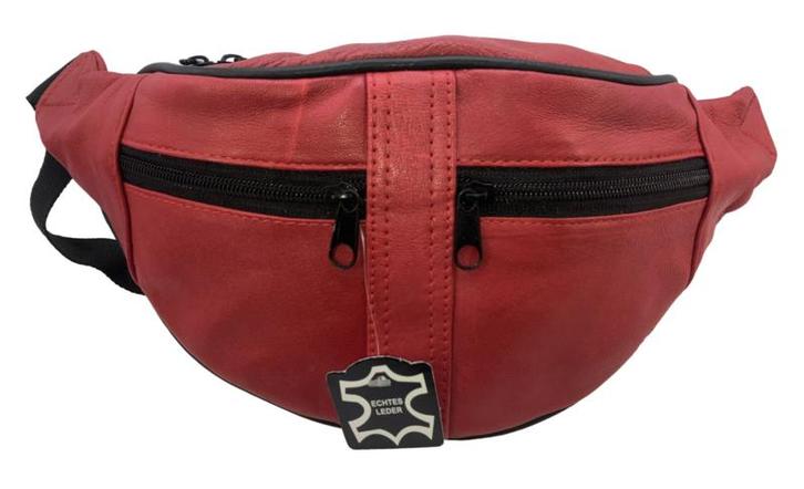 Heup/buiktas Flores Lederwaren model Sleek (Rood), Sieraden, Tassen en Uiterlijk, Tassen | Schoudertassen, Nieuw, Verzenden