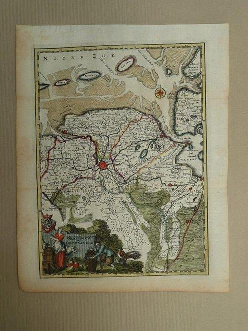 Nederland - Groningen; Hendrik de Leth - Groningen en, Boeken, Atlassen en Landkaarten
