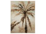 Schilderij Palmboom Canvas/Hout Bruin, Ophalen of Verzenden, Zo goed als nieuw