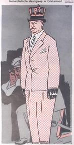 Spotprent over monarchistische staatsgreep in Griekenland, Antiek en Kunst, Verzenden