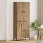 vidaXL Highboard Artisan Eiken 69,5 x 34 x 180 cm Bewerkt, Huis en Inrichting, Kasten | Buffetkasten, Minder dan 50 cm, Verzenden