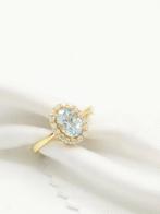 Zonder Minimumprijs - Ring - 14 karaat Geel goud Aquamarijn, Sieraden, Tassen en Uiterlijk, Ringen, Nieuw