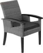 Tectake - Wicker stoel - tuinstoel - Rosarno - grijs - 40480, Zo goed als nieuw, Verzenden