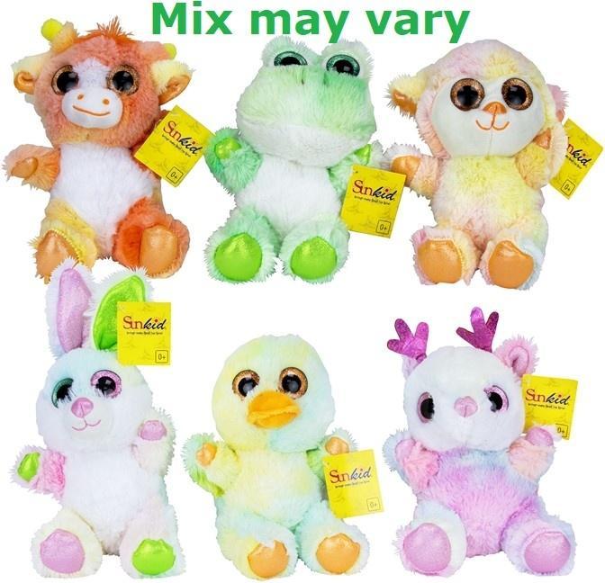 Sunkid Pluche Dieren Glitter Edition +/- 18cm - 1 stuk assor, Kinderen en Baby's, Speelgoed | Knuffels en Pluche, Ophalen of Verzenden