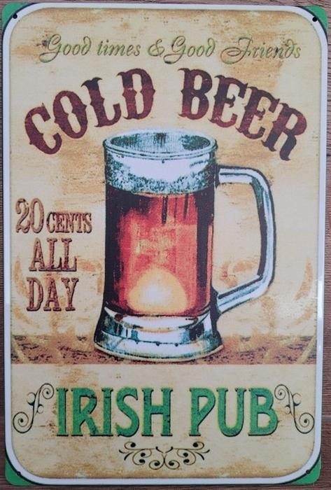 Irish pub reclamebord, Verzamelen, Merken en Reclamevoorwerpen, Nieuw, Ophalen of Verzenden