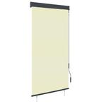 vidaXL Rolgordijn voor buiten 100x250 cm crème, Verzenden, Nieuw, Crème