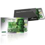 Zilveren Miniatuur Bankbiljet 5 Gulden Joost van den Vondel, Postzegels en Munten, Bankbiljetten | Nederland, Verzenden