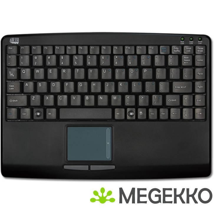 Adesso SlimTouch 410 Mini Touchpad toetsenbord Zwart, Computers en Software, Toetsenborden, Nieuw, Verzenden