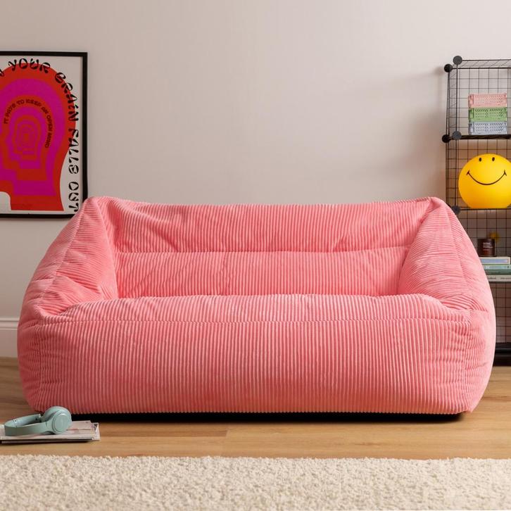 Cecilia Cord Zitzak Sofa - Roze, Huis en Inrichting, Zitzakken, Verzenden