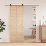 vidaXL Schuifdeur 80x208 cm massief grenenhout, Doe-het-zelf en Verbouw, Deuren en Horren, Verzenden, Nieuw