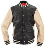 HolyFreedom Varsity College Zwart Wit Leather Jacket, Motoren, Jas | leer, HolyFreedom, Nieuw met kaartje, Heren