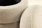 Ronde poef VOGUE 50cm taupe Bouclé poef met opbergruimte -, Huis en Inrichting, Stoelen, Ophalen of Verzenden, Nieuw