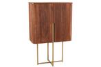 Design Dressoir GATSBY 125cm bruin mat goud Mangoholz Retro, Ophalen of Verzenden, Nieuw