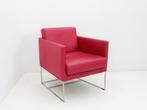 Fauteuil Aarts&Co - kunstleder fuchsia - 4-poot chroom, Werkplek, Ophalen of Verzenden, Gebruikt, Overige typen