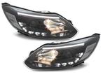 Koplampen Ford Focus 11-14 real DRL LED DRL met Tube zwart, Ophalen of Verzenden, Nieuw