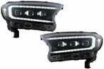 Koplampen Ford Ranger (2015-2020) LED Dynamic Zwart, Nieuw, Ophalen of Verzenden