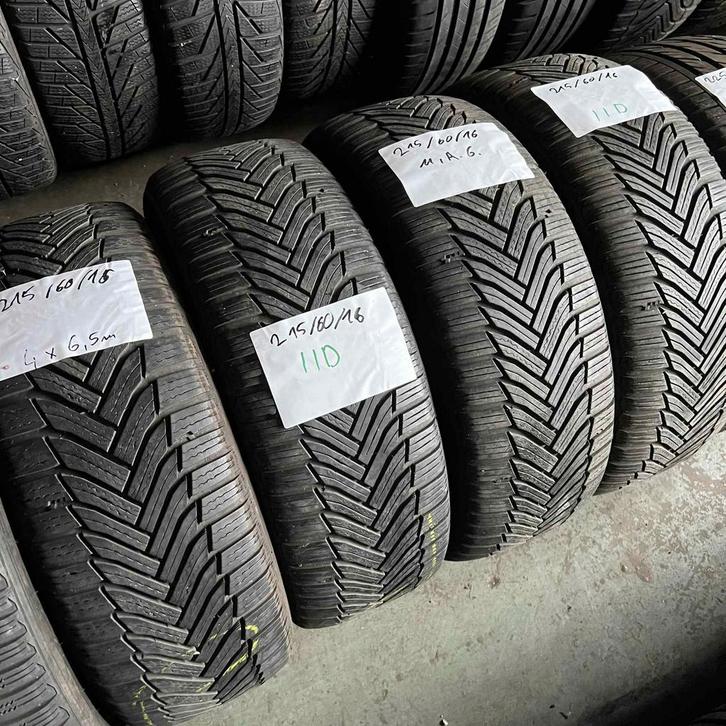 4 x Michelin Alpin 6 215-60-16 Winterbanden 6,5mm, Auto-onderdelen, Banden en Velgen, 16 inch, Winterbanden, 215 mm, Personenwagen