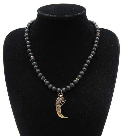 Pierre de Lave - Boeddhistische ketting - Draakklauw -, Antiek en Kunst, Antiek | Boeken en Bijbels