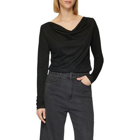 s.Oliver BLACK LABEL Shirt met lange mouwen met cascadehals, Kleding | Dames, T-shirts, Nieuw, Verzenden