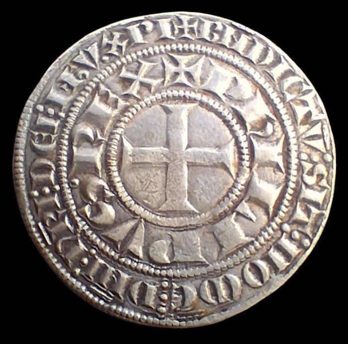 Frankrijk. Philippe IV (1285-1314). Gros tournois (Zonder, Postzegels en Munten, Munten | Europa | Niet-Euromunten
