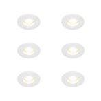 Set van 6 Moderne badkamer inbouwspot wit - Shed, Tuin en Terras, Nieuw, Minder dan 50 watt