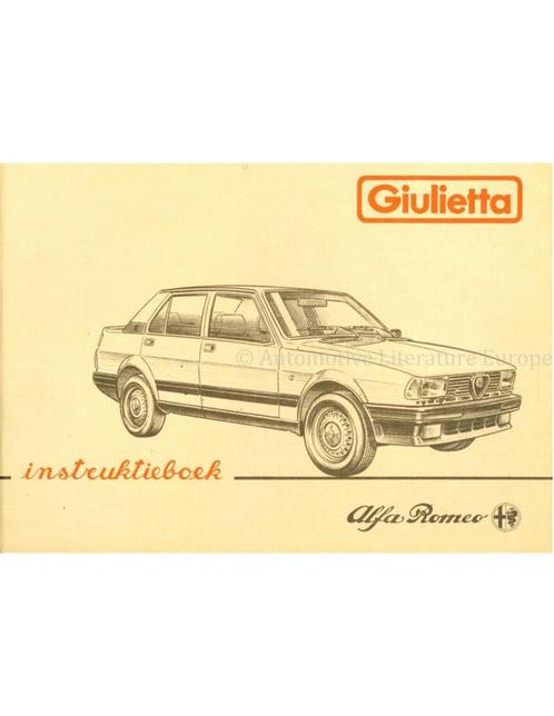 1983 ALFA ROMEO GIULIETTA INSTRUCTIEBOEKJE NEDERLANDS, Auto diversen, Handleidingen en Instructieboekjes