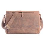 WILD WOODS Leren Laptop Messenger Bag 15 inch - Bruin, Verzenden, Nieuw