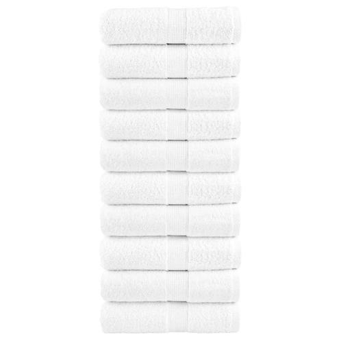 vidaXL Gastendoekjes SOLUND 10 st 600 g/m² 30x50 cm wit, Huis en Inrichting, Badkamer | Badtextiel en Accessoires, Wit, Nieuw