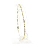 Gouden Figaro schakel armband | 21,5 cm (unisex), Sieraden, Tassen en Uiterlijk, Armbanden, Ophalen of Verzenden, Gebruikt, Overige kleuren