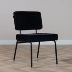 50% Korting: Velvet eetkamerstoel Espen zwart, Huis en Inrichting, Stoelen, Ophalen, Zwart, Velvet chique, Modern, Zo goed als nieuw