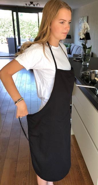Schort Halterschort Zwart - Treb Workwear, Huis en Inrichting, Keuken | Textiel, Schort, Overige kleuren, Nieuw, Verzenden