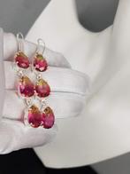 Zilver, Watermeloen Toermalijn - Oorbellen, Verzamelen