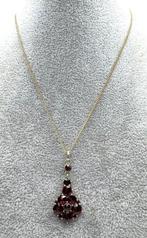 Zonder minimumprijs - Ketting Zilver Granaat, Sieraden, Tassen en Uiterlijk, Antieke sieraden