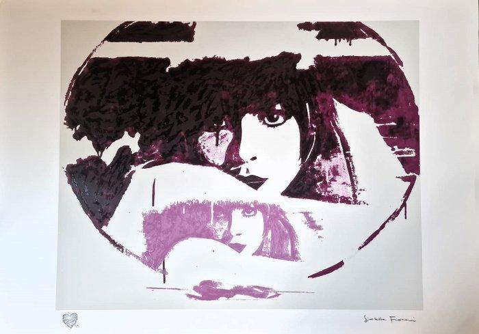 Giosetta Fioroni (1932) - Doppio liberty, violet, Antiek en Kunst, Antiek | Overige Antiek