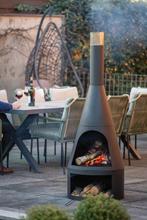 RedFire – Kingston – Houtopslag – Zwart – Staal – Vuurkorf –, Tuin en Terras, Tuinhaarden, Ophalen of Verzenden, Nieuw