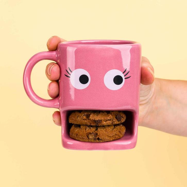 Koekjesmok met ogen- roze, Huis en Inrichting, Keuken | Servies, Verzenden