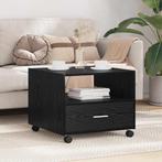 vidaXL Salontafel met lade Zwart Eiken 55 x 55 x 45cm, Verzenden, Nieuw, 50 tot 100 cm, Minder dan 50 cm